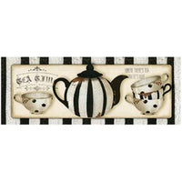 Papel Decoupage Arte Francesa Litoarte AFP-162 Chá Preto e Branco 25x10cm - Palácio da Arte