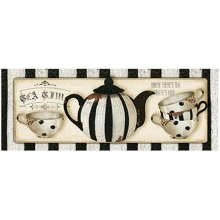 Papel Decoupage Arte Francesa Litoarte AFP-162 Chá Preto e Branco 25x10cm - Palácio da Arte