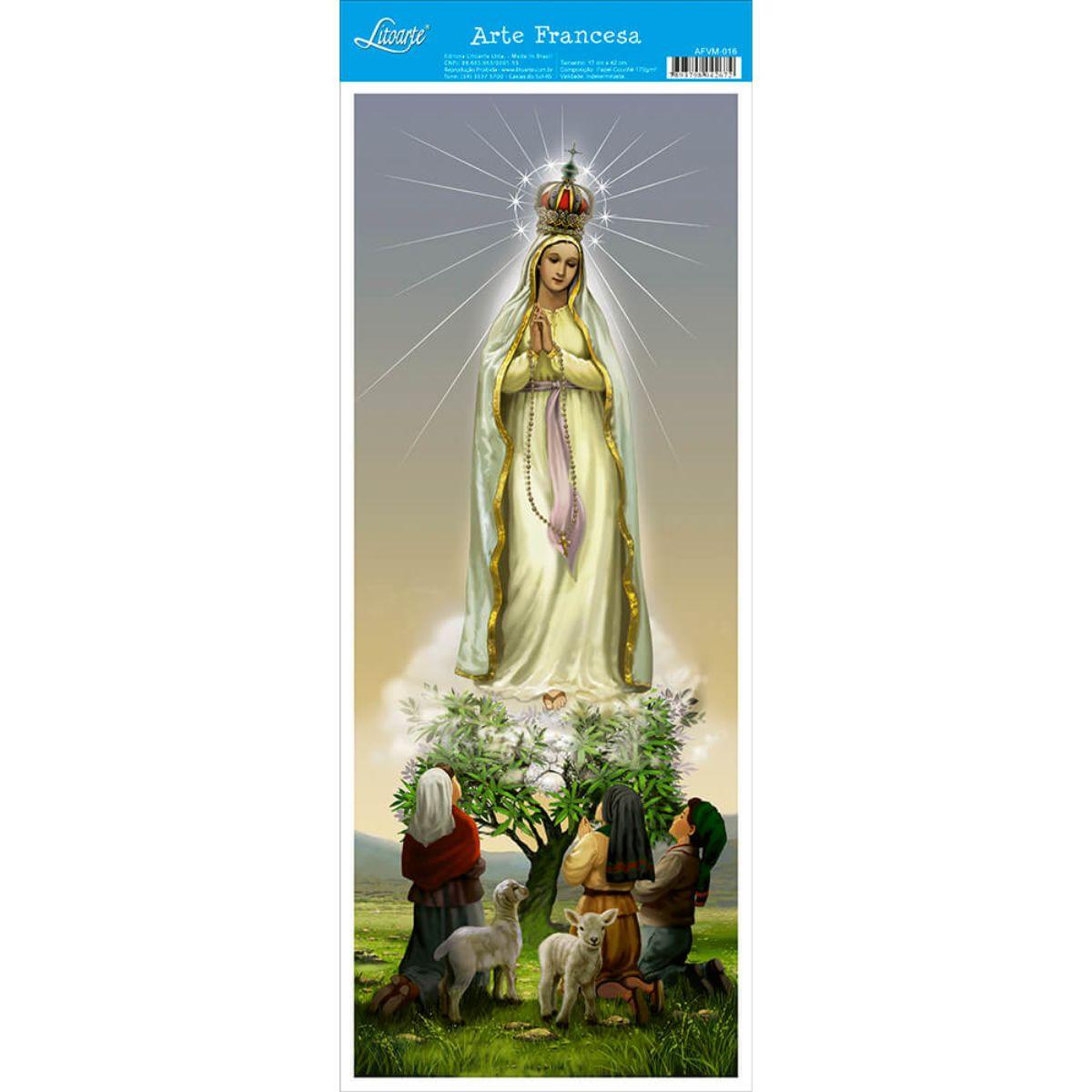 Papel Decoupage Arte Francesa Litoarte AFVM-016 Nossa Senhora de Fátima 17x42cm - Palácio da Arte