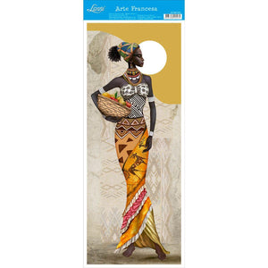 Papel Decoupage Arte Francesa Litoarte AFVM-053 Angolana com Cesto Frutas 17x42cm - Palácio da Arte