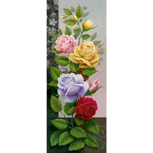 Papel Decoupage Arte Francesa Litoarte AFVM-059 Rosas Coloridas 17x42cm - Palácio da Arte