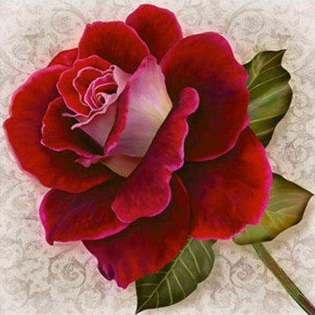 Papel Decoupage Arte Francesa Litoarte AFX-345 Rosa Vermelha 10x10cm - Palácio da Arte