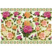 Papel Decoupage Litoarte PD-078 Rosas 49x34,3cm - Palácio da Arte