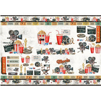 Papel Decoupage Litoarte PD-1049 Cinema 49x34,3cm - Palácio da Arte