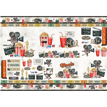 Papel Decoupage Litoarte PD-1049 Cinema 49x34,3cm - Palácio da Arte