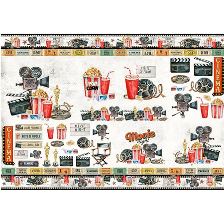 Papel Decoupage Litoarte PD-1049 Cinema 49x34,3cm - Palácio da Arte