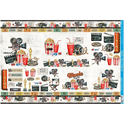 Papel Decoupage Litoarte PD-1049 Cinema 49x34,3cm - Palácio da Arte