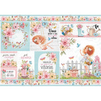 Papel Decoupage Litoarte PD-1053 Floresça Cards 49x34,3cm - Palácio da Arte
