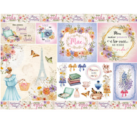 Papel Decoupage Litoarte PD-1094 Delicadeza em Flores 49x34cm - Palácio da Arte