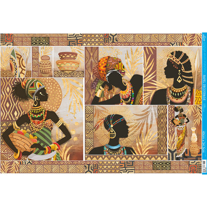 Papel Decoupage Litoarte PD-1095 Cultura Africana 49x34cm - Palácio da Arte