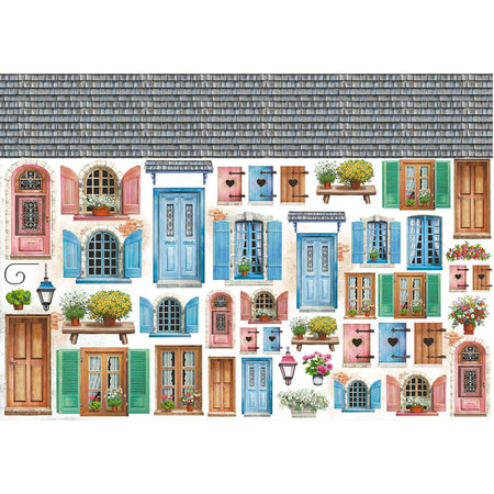 Papel Decoupage Litoarte PD-1097 Portas e Janelas II 49x34cm - Palácio da Arte