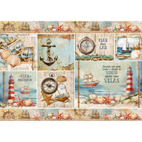 Papel Decoupage Litoarte PD-1098 Mar Doce Lar 49x34cm - Palácio da Arte