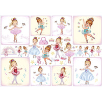 Papel Decoupage Litoarte PD-194 Bailarinas na Ponta do Pé 49x34,3cm - Palácio da Arte