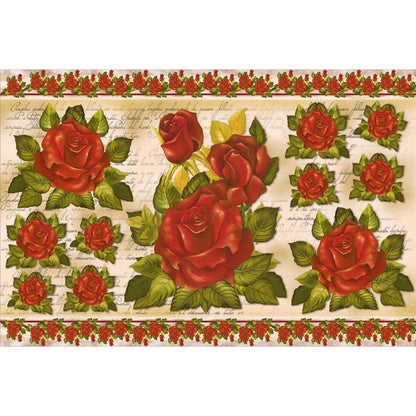 Papel Decoupage Litoarte PD-307 Rosas III 49x34,3cm - Palácio da Arte