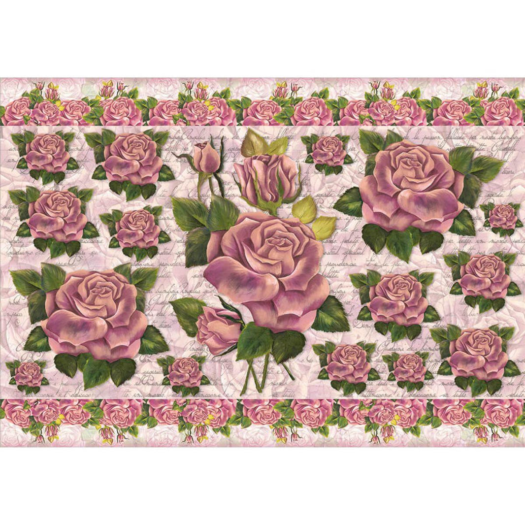 Papel Decoupage Litoarte PD-309 Rosas V 49x34,3cm - Palácio da Arte