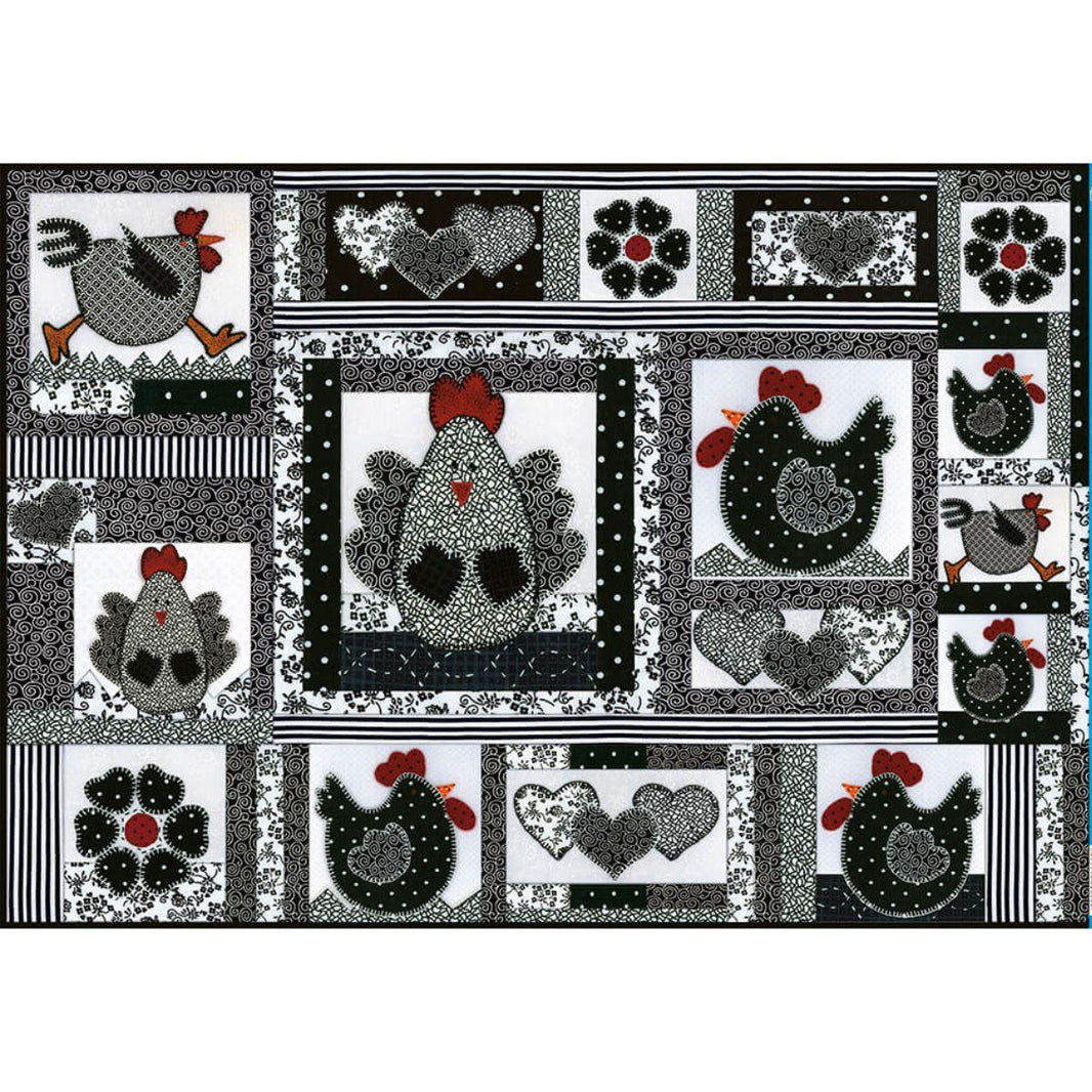 Papel Decoupage Litoarte PD-391 Patch Galinha 49x34,3cm - Palácio da Arte