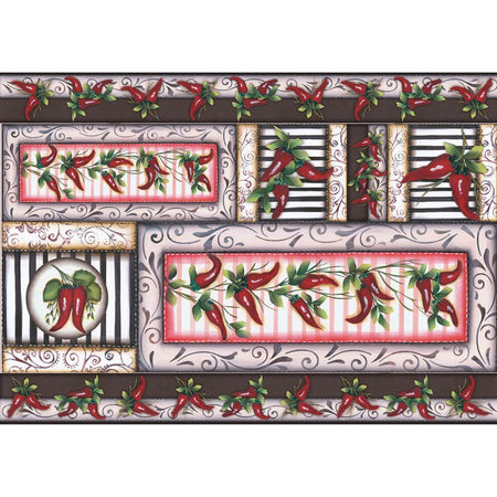 Papel Decoupage Litoarte PD-458 Pimenta 49x34,3cm - Palácio da Arte