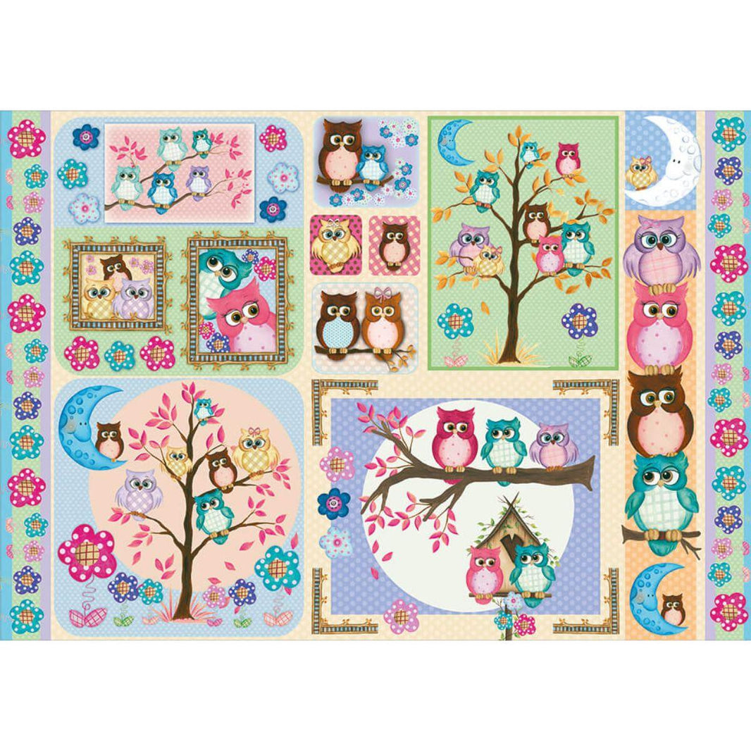 Papel Decoupage Litoarte PD-638 Corujas 49x34,3cm - Palácio da Arte