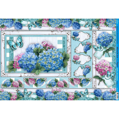 Papel Decoupage Litoarte PD-701 Moldura Flores 49x34,3cm - Palácio da Arte