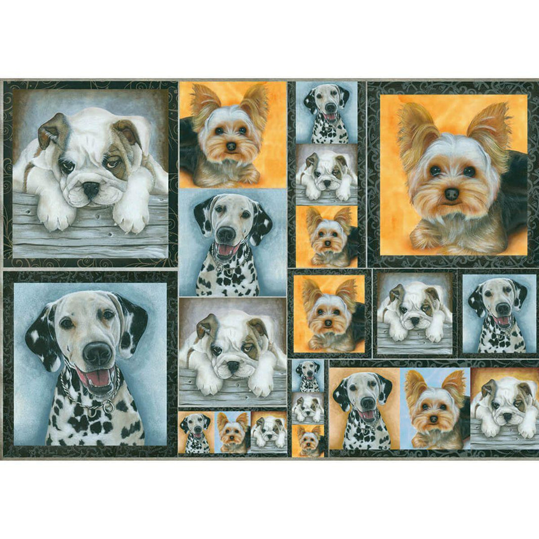 Papel Decoupage Litoarte PD-771 Cachorros 49x34,3cm - Palácio da Arte