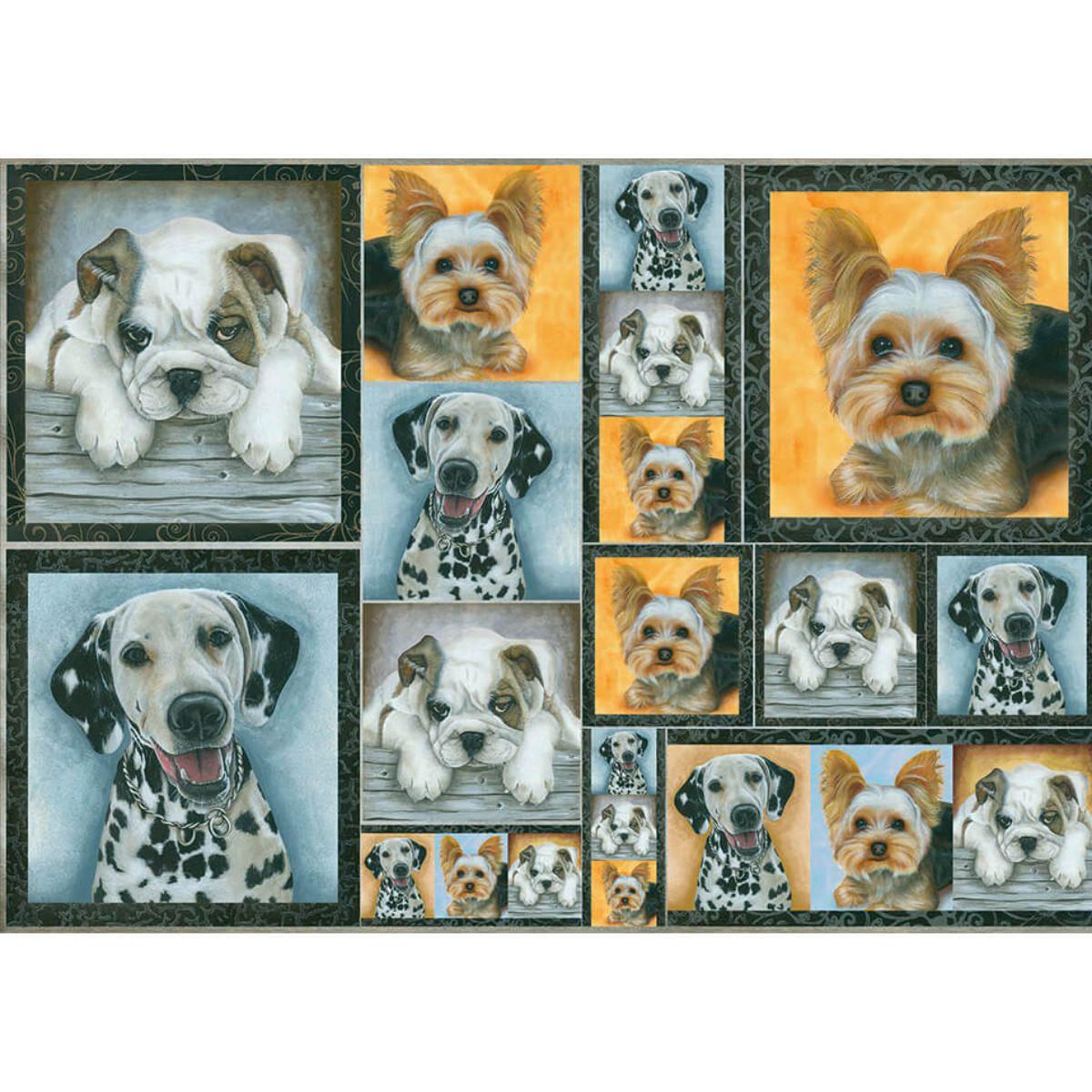 Papel Decoupage Litoarte PD-771 Cachorros 49x34,3cm - Palácio da Arte