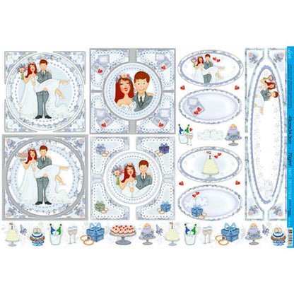 Papel Decoupage Litoarte PD-816 Casamento 49x34,3cm - Palácio da Arte