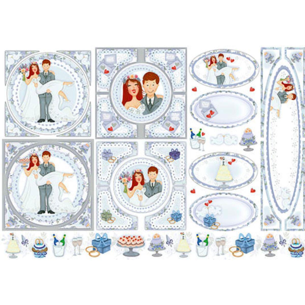 Papel Decoupage Litoarte PD-816 Casamento 49x34,3cm - Palácio da Arte