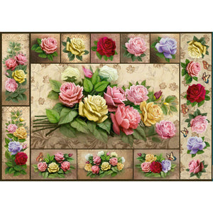 Papel Decoupage Litoarte PD-883 Flores 49x34,3cm - Palácio da Arte