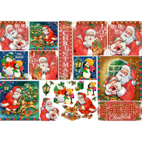 Papel Decoupage Litoarte PDN-127 49x34 Natal Papai Noel Vintage e Pinguins - Palácio da Arte