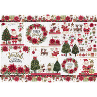 Papel Decoupage Litoarte PDN-145 Feliz Natal 49x34,3cm - Palácio da Arte