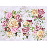 Papel Decoupage Litoarte PDZ-003 Rosas 24,5x33cm - Palácio da Arte