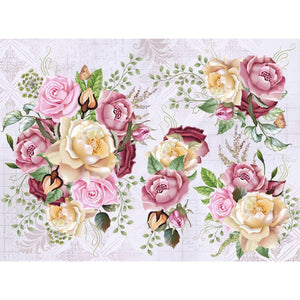 Papel Decoupage Litoarte PDZ-003 Rosas 24,5x33cm - Palácio da Arte