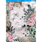 Papel Decoupage Litoarte PDZ-014 Rosas, Renda, Borboletas Vintage 24,5x33cm - Palácio da Arte