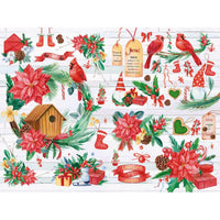 Papel Decoupage Litoarte PDZN-001 Decoração de Natal 24,5x33cm - Palácio da Arte