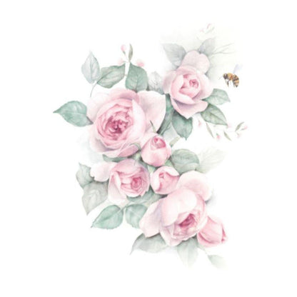 Papel Decoupage OPAPEL 30x45 2564 Flor Rosa Vintage - Palácio da Arte