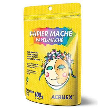 Papel Machê Acrilex Massa para Modelagem 100g - Palácio da Arte