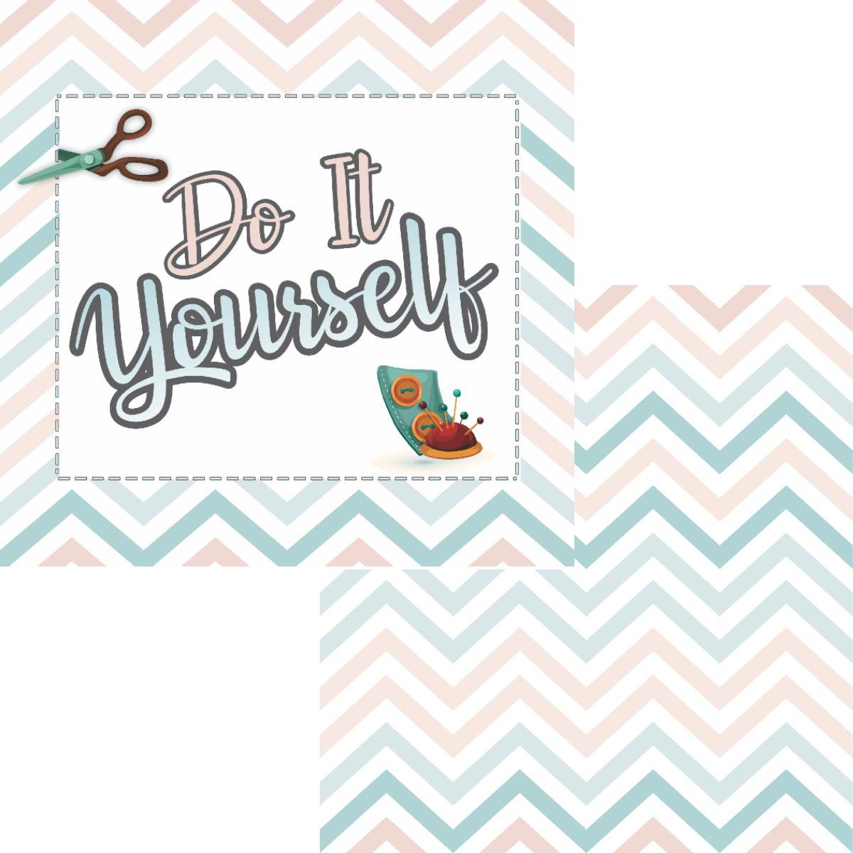 Papel Scrapbook 15x15 2757 Frase 1 Do It Yourself OPACARD - Palácio da Arte