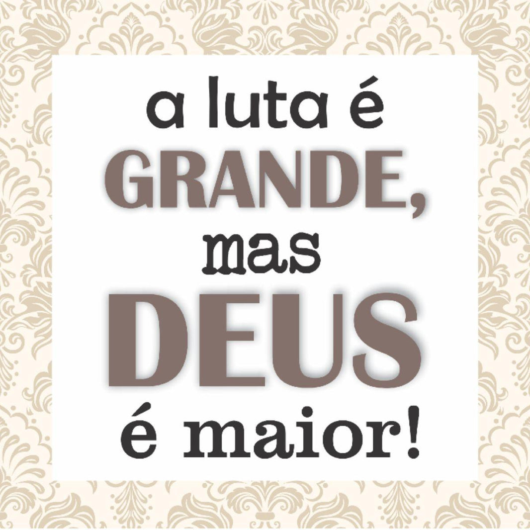 Papel Scrapbook 15x15 2780 Frase 2 A Luta é Grande OPACARD - Palácio da Arte