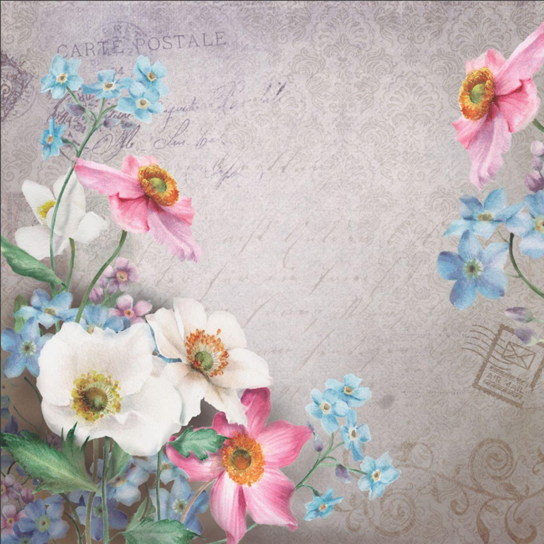 Papel Scrapbook 30x30 2639 Flor Anêmonas 1 OPADECOR - Palácio da Arte