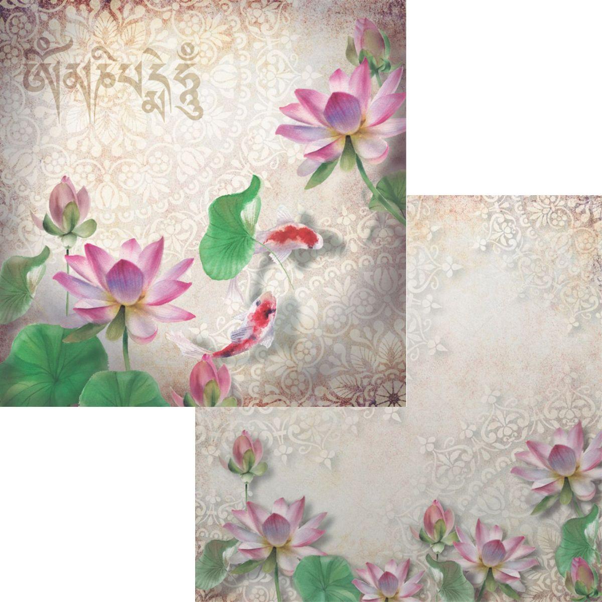 Papel Scrapbook 30x30 2642 Flor de Lótus 1 OPADECOR - Palácio da Arte