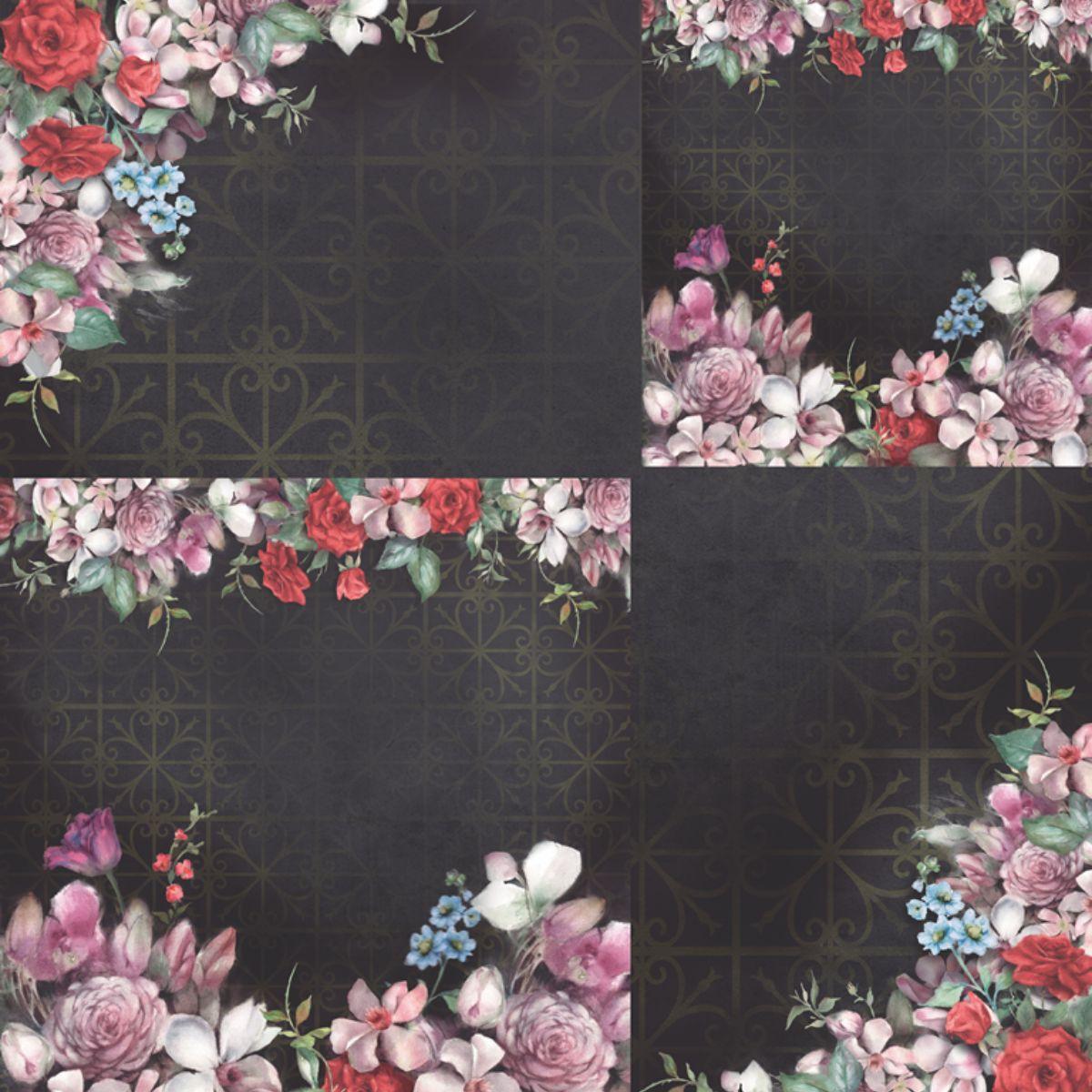 Papel Scrapbook 30x30 2643 Flor Diversas 1 OPADECOR - Palácio da Arte