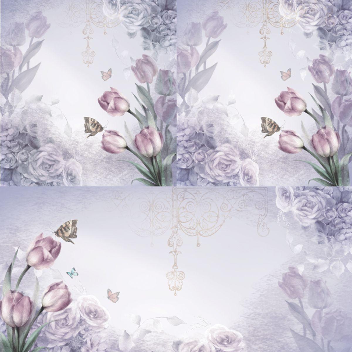 Papel Scrapbook 30x30 2655 Flor Tulipas 1 OPADECOR - Palácio da Arte