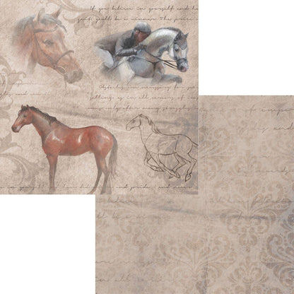 Papel Scrapbook 30x30 2793 Animal Cavalos 1 OPADECOR - Palácio da Arte