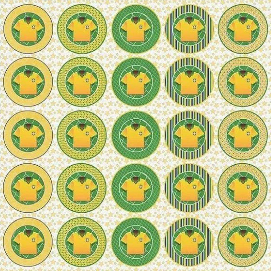 Papel Scrapbook Brasil Medalhão Camiseta SDF412 Toke e Crie by Ivana Madi - Palácio da Arte