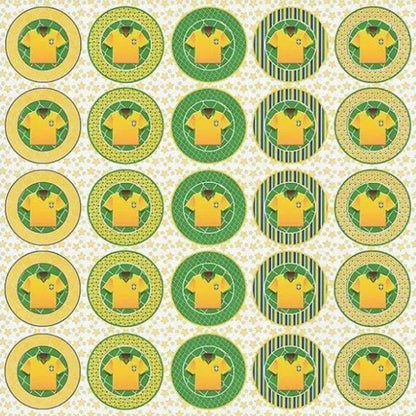 Papel Scrapbook Brasil Medalhão Camiseta SDF412 Toke e Crie by Ivana Madi - Palácio da Arte