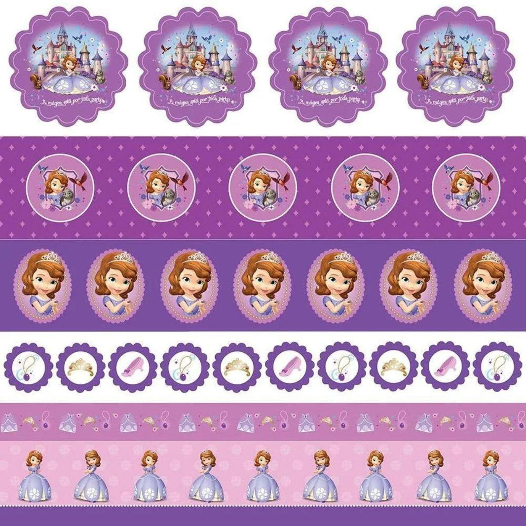 Papel Scrapbook Disney Princesinha Sofia Selos e Tags SDFD051 Toke e Crie - Palácio da Arte