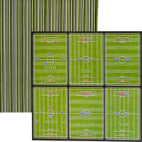 Papel Scrapbook Futebol Botão SDF257 Toke e Crie