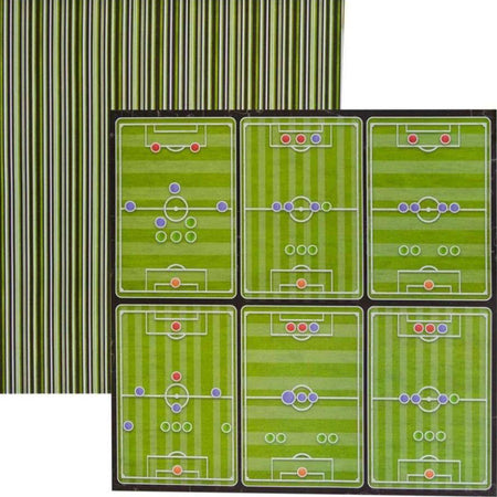Papel Scrapbook Futebol Botão SDF257 Toke e Crie