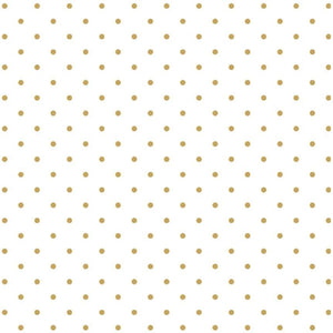 Papel Scrapbook Hot Stamping Litoarte SH30-009 Poá Dourado e Branco 30x30cm - Palácio da Arte