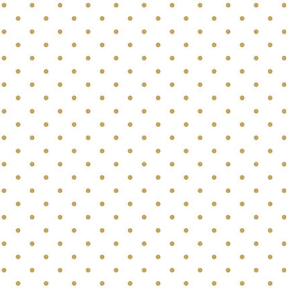 Papel Scrapbook Hot Stamping Litoarte SH30-009 Poá Dourado e Branco 30x30cm - Palácio da Arte